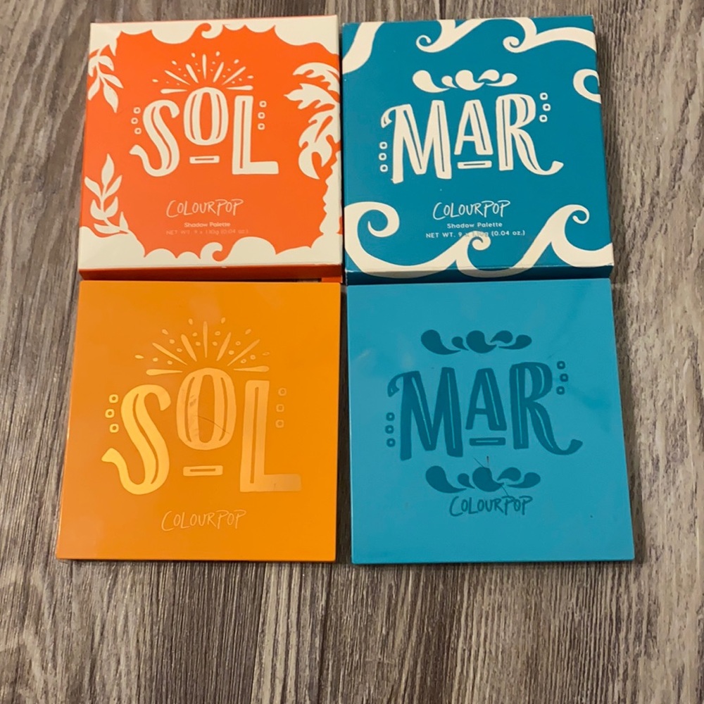 Colourpop Mar & Sol Palettes, lightly used